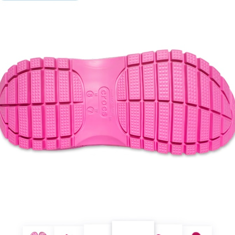 CROCS 💖BARBIE💖 The Movie MEGA Crush pink clogs with charms size 8 - Picture 4 of 7